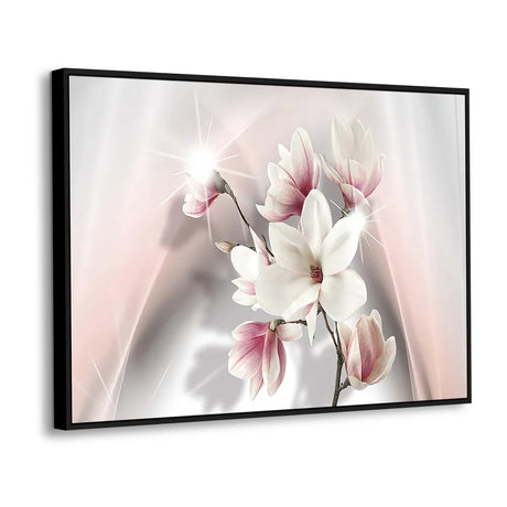 Elegant White Magnolia Blossom Canvas Wall Art