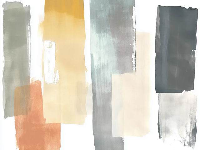 Modern Brushstrokes: Neutral Canvas Wall Art