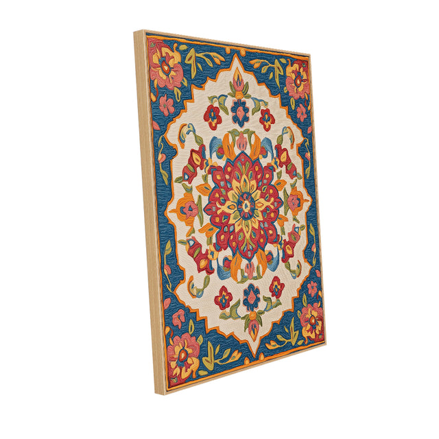 Bohemian Floral Mandala Canvas Wall Art