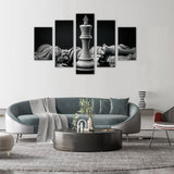 5-Piece Chess King Canvas Wall Art