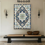 Bohemian Elegance Floral Medallion Canvas Wall Art