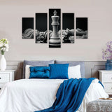 5-Piece Chess King Canvas Wall Art