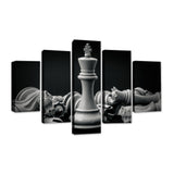 5-Piece Chess King Canvas Wall Art