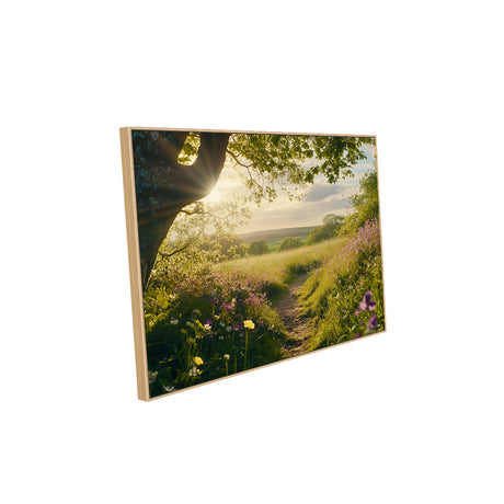 Golden Meadow Pathway Canvas Wall Art