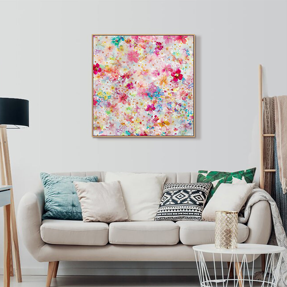 Vibrant Floral Bloom Canvas Wall Art - Colorful Home Decor
