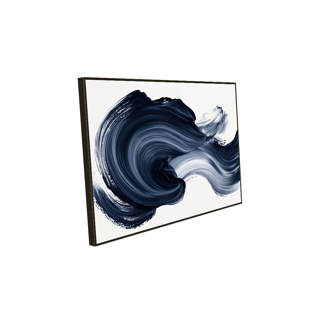 Deep Blue Brushstroke Canvas Wall Art