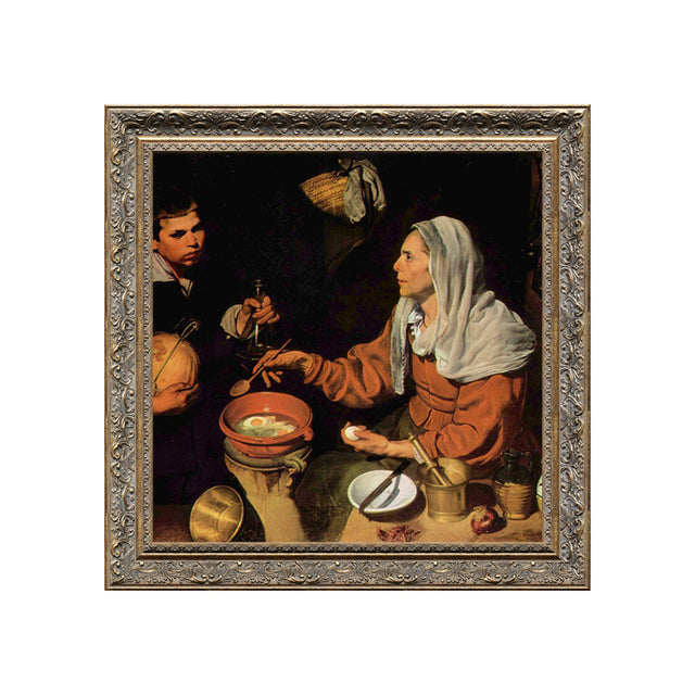 Old Woman Cooking Eggs By Diego Velázquez