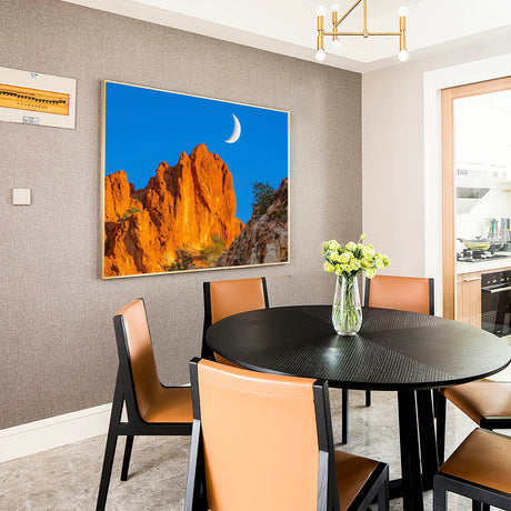 Red Rock Moonrise Canvas Wall Art - A Stunning Tribute To Nature's Majesty