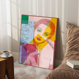 Dynamic Color Block Portrait Canvas - Artistic Wall Decor