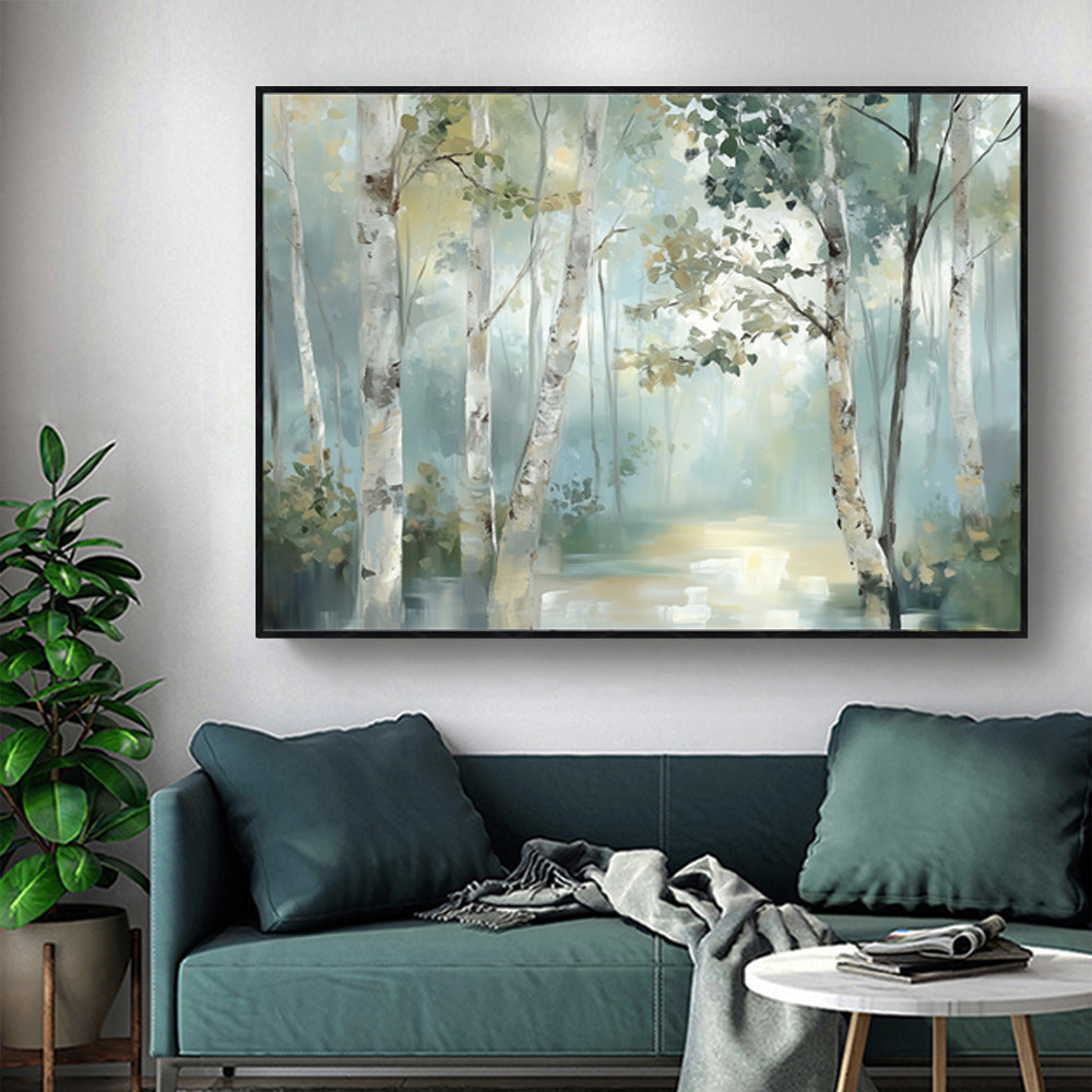 Serene Birch Forest Canvas Wall Art