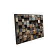 Canvas Wall Art - Rustic 3D Wooden Block Design