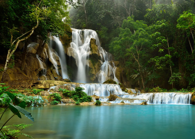 Emerald Cascade Retreat Canvas Wall Art
