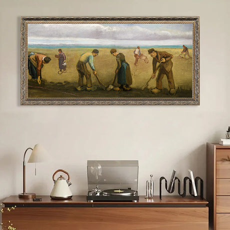 The Potato Diggers - A Tribute To Van Gogh’s Rural Mastery Canvas Wall Art