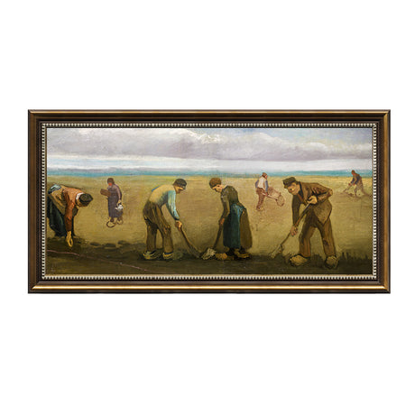 The Potato Diggers - A Tribute To Van Gogh’s Rural Mastery Canvas Wall Art