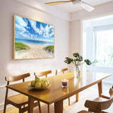 Tranquil Beach Path with Ocean View-Canvas Wall Art