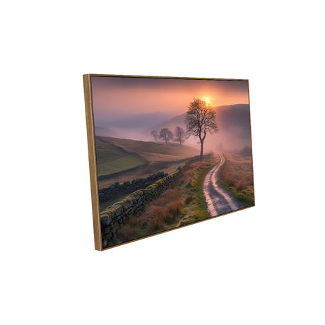 Serene Countryside Sunset Canvas Wall Art