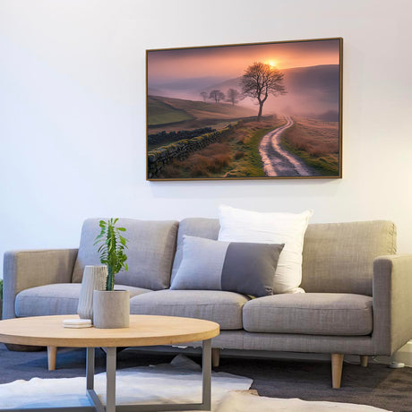 Serene Countryside Sunset Canvas Wall Art