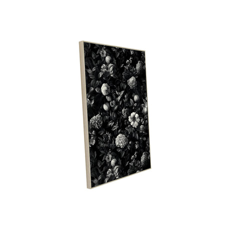 Elegant Black Floral Canvas Wall Art