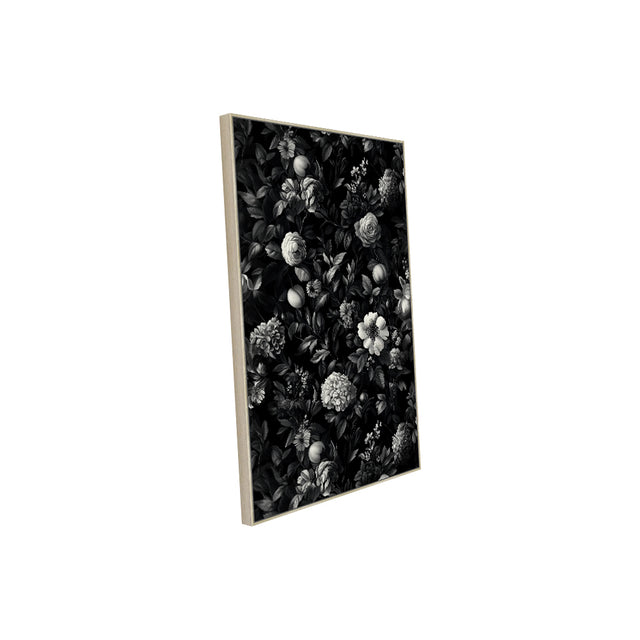 Elegant Black Floral Canvas Wall Art