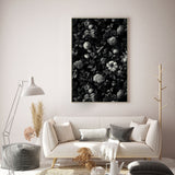Elegant Black Floral Canvas Wall Art