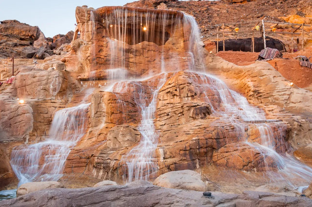Desert Oasis Falls Canvas Wall Art