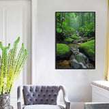 Tranquil Forest Stream Canvas Wall Art