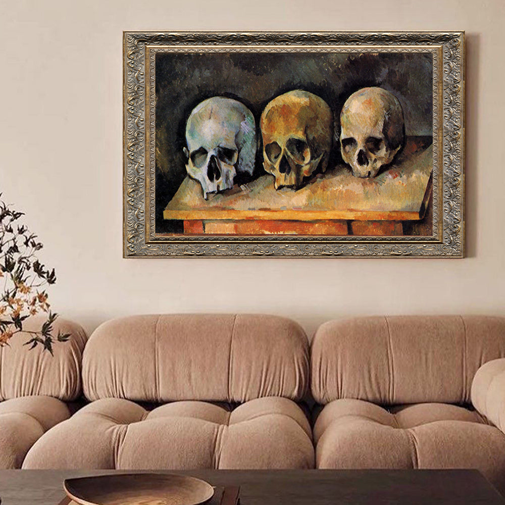 The Three Skulls By Paul Cézanne