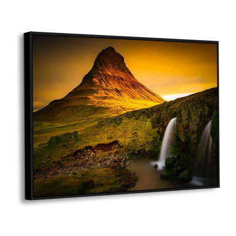 Golden Light over Kirkjufell Canvas Wall Art