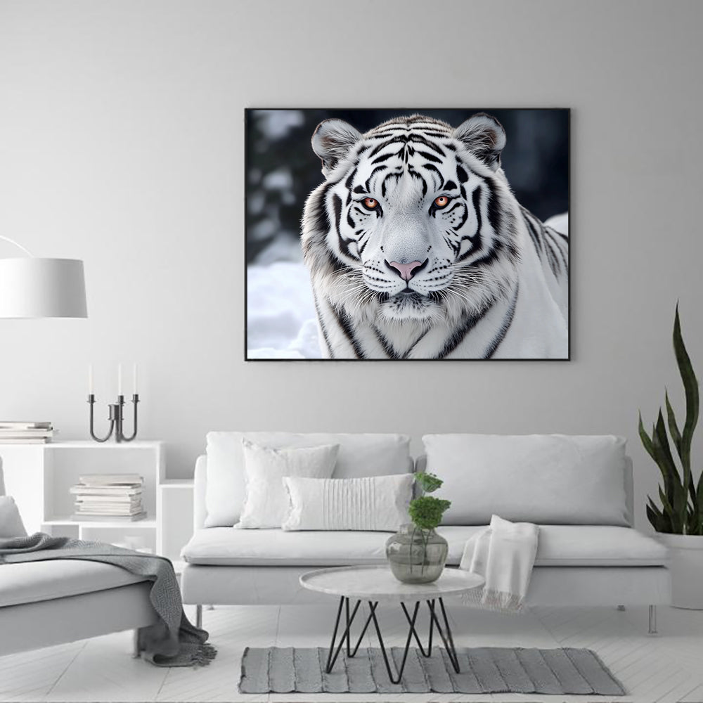 Canvas Wall Art - Majestic White Tiger