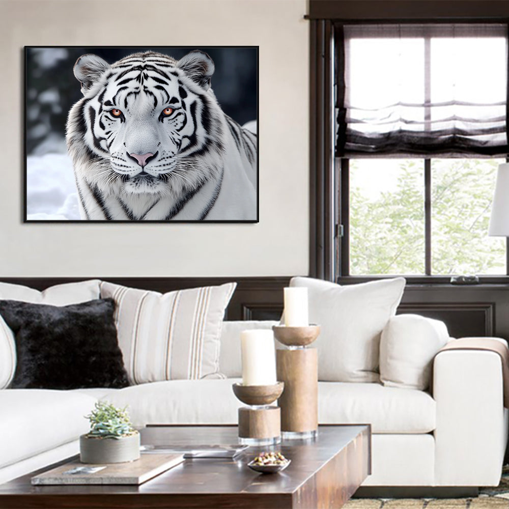 Canvas Wall Art - Majestic White Tiger