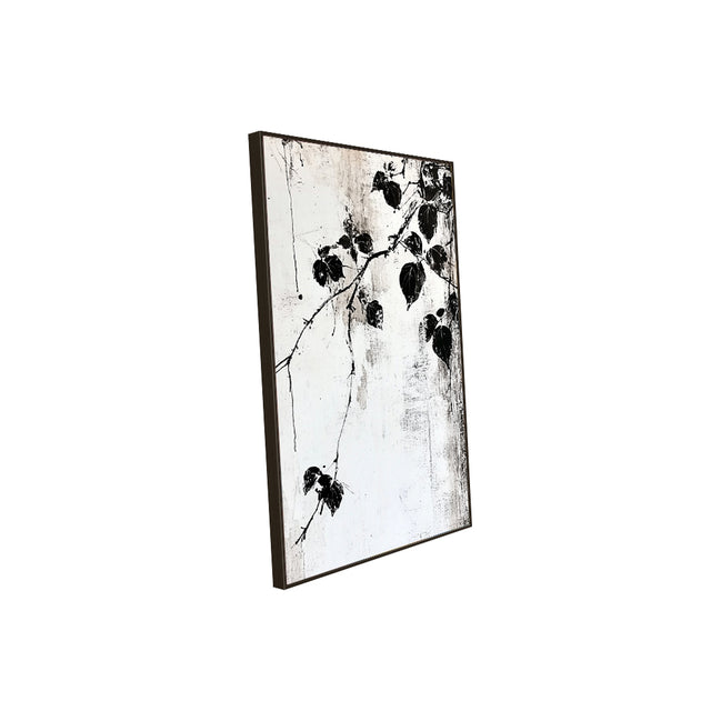 Canvas Wall Art - Minimalist Black And White Botanical Design