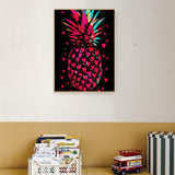 Neon Pineapple – Vibrant Tropical Décor Canvas Wall Art