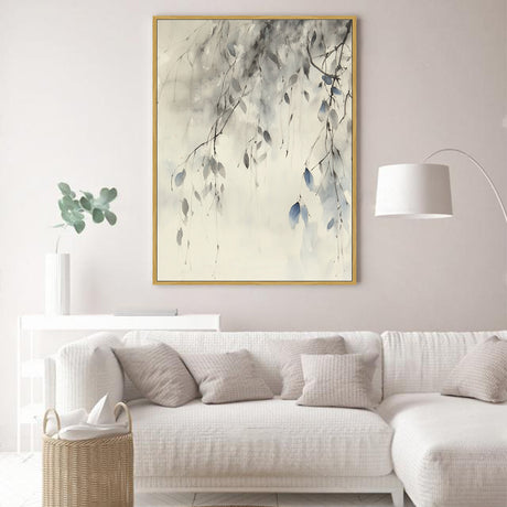 Canvas Wall Art - Serene Watercolor Leaves