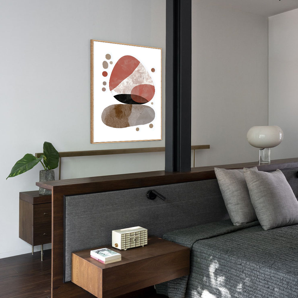 Minimalist– Earthy Geometric Design Canvas Wall Art 