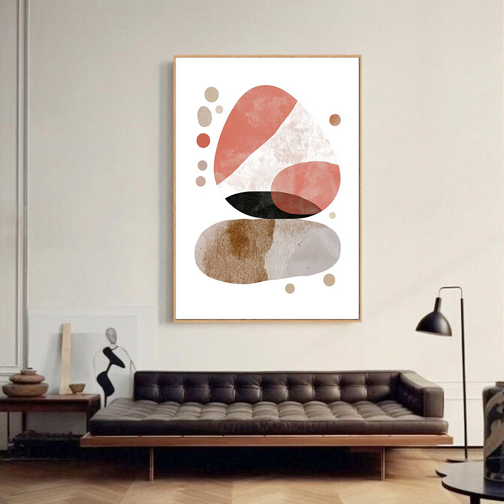 Minimalist– Earthy Geometric Design Canvas Wall Art 