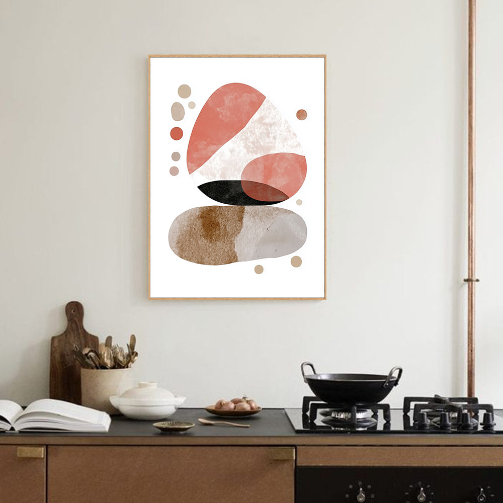 Minimalist– Earthy Geometric Design Canvas Wall Art 