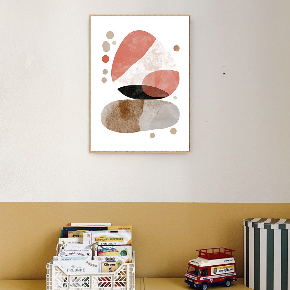 Minimalist– Earthy Geometric Design Canvas Wall Art 