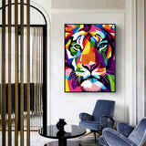 Vibrant Tiger Pop Art Canvas Wall Art