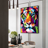 Vibrant Tiger Pop Art Canvas Wall Art