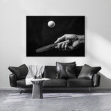 Black and White Table Tennis Moment-Canvas Wall Art