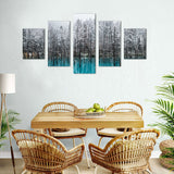 Winter Forest Reflection Canvas Wall Art