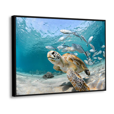 Underwater Sea Turtle Canvas Wall Art