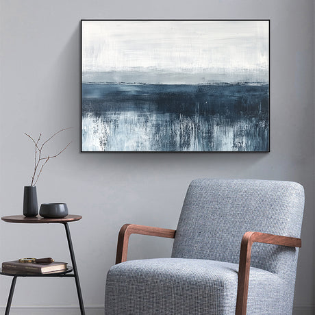 Modern Blue Horizon Canvas Wall Art