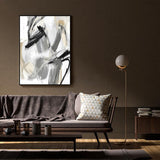 Monochromatic Brushstroke Canvas Wall Art