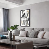 Monochromatic Brushstroke Canvas Wall Art