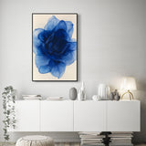 Elegant Blue Floral Canvas Wall Art