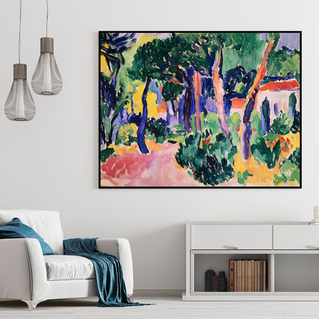 Vibrant Impressionist Landscape Canvas Wall Art