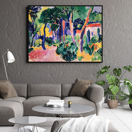 Vibrant Impressionist Landscape Canvas Wall Art