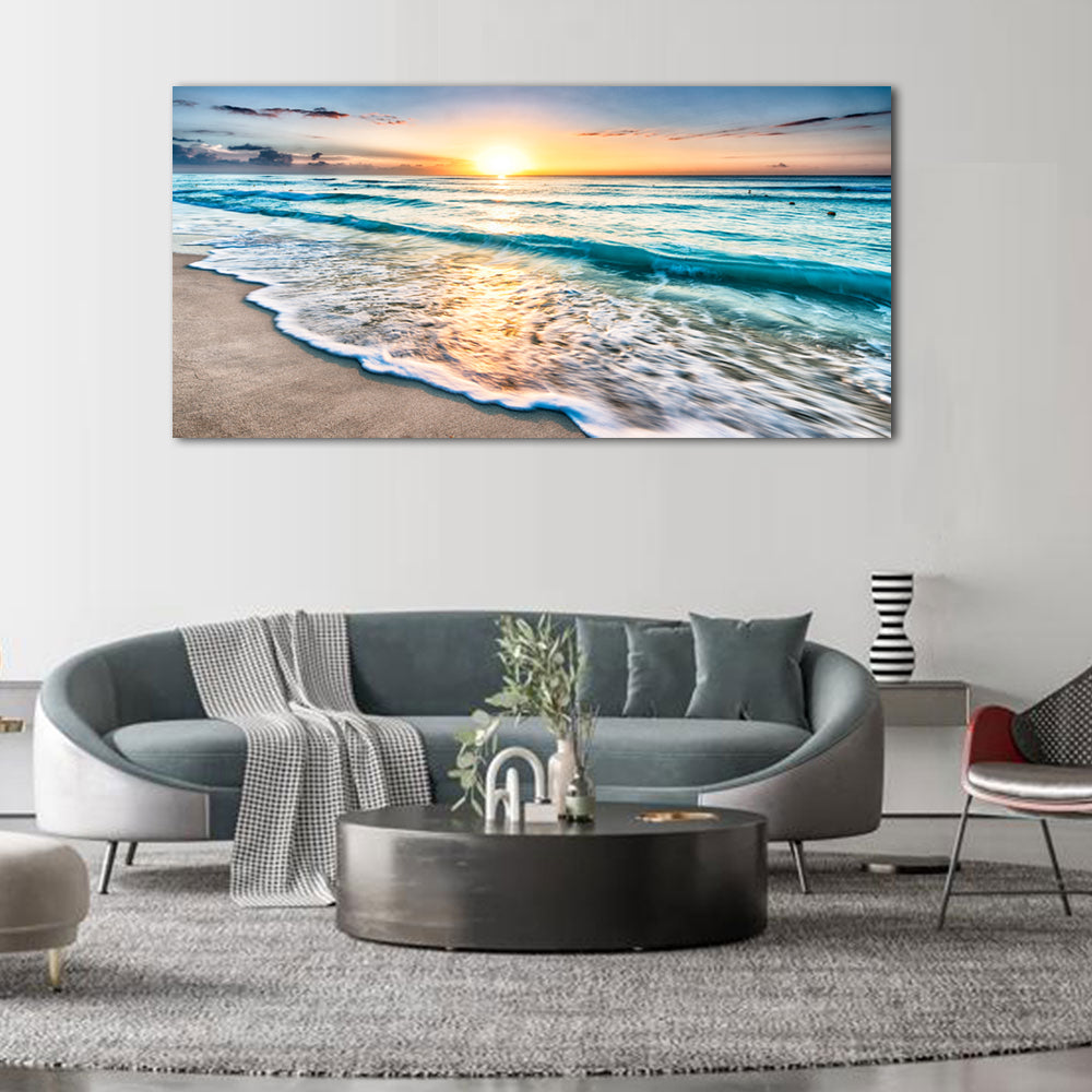 Serene Ocean Sunset Canvas Wall Art