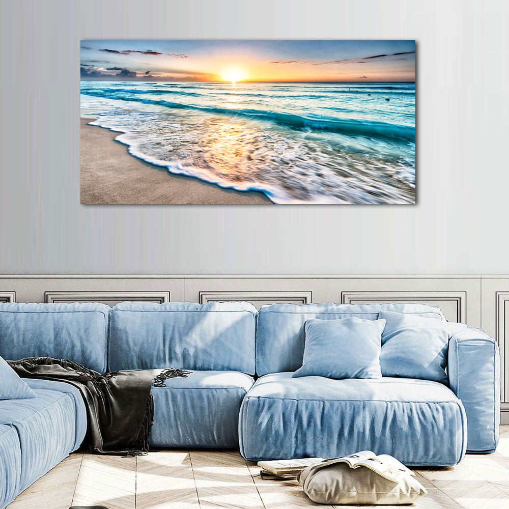 Serene Ocean Sunset Canvas Wall Art